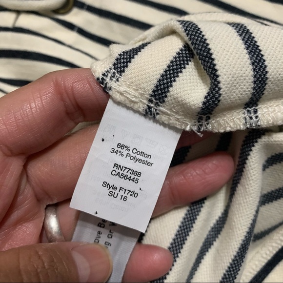 Madewell Striped Lace Front Cream Top Sz S - Picture 8 of 8